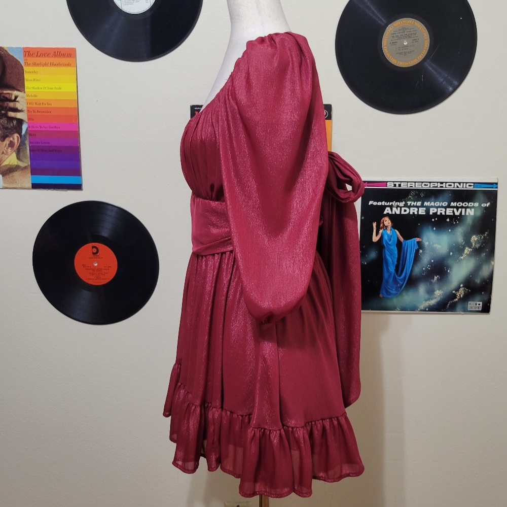 Lucy In The Sky | Neia Red Ruffle Dress - Picture 3 of 7